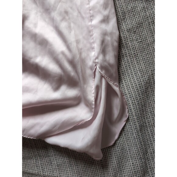 Jaclyn Smith VINTAGE Light Pink Lace Trim Nightgown Mid Length Cap Sleeve L - Picture 9 of 10